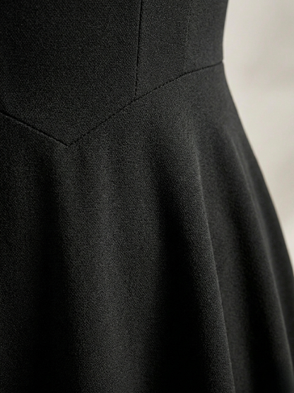 Stretchable Corset Fit & Flare Midi Dress