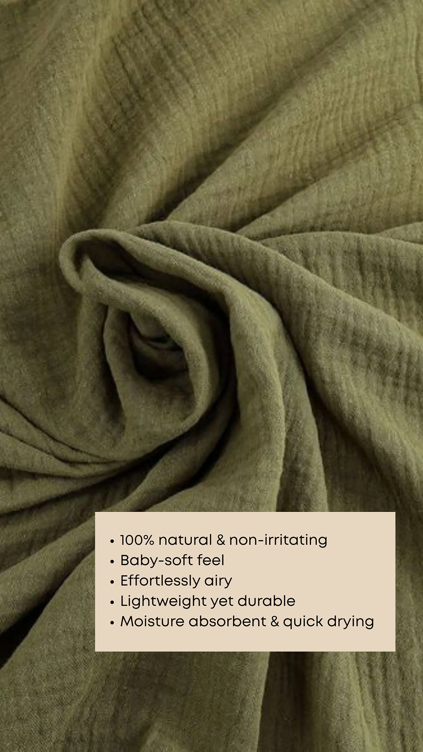 Olive Muslin Pyjama Set