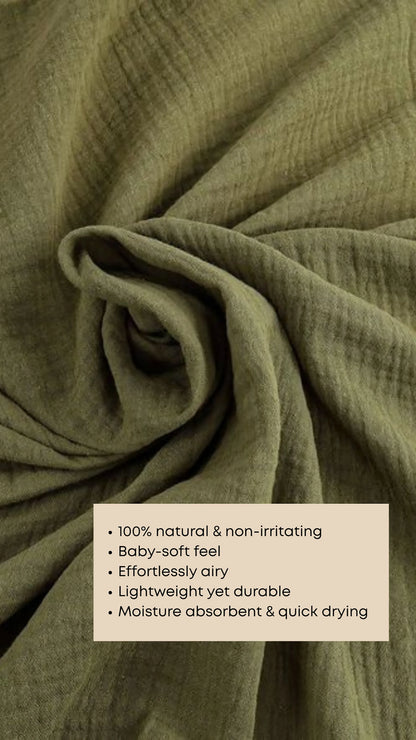 Olive Muslin Pyjama Set