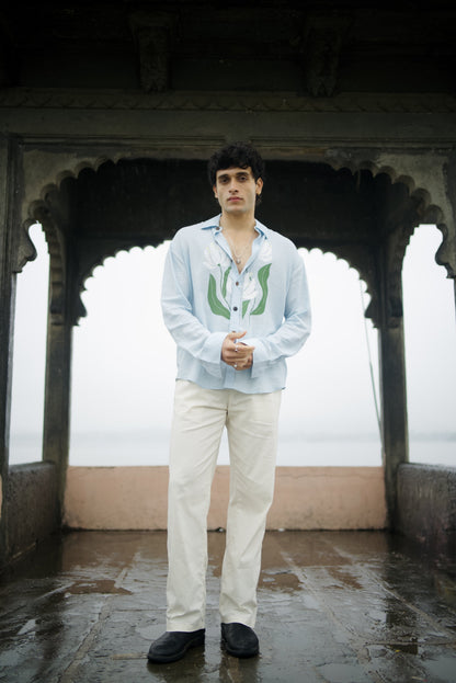 White Lotus Full Sleeve Linen Shirt