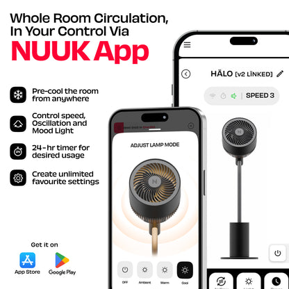 Nuuk Halo v2  3D Air Circulation Fan with Mood Lamp