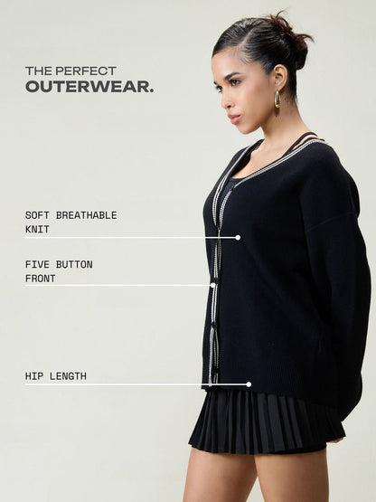 Black Club Cardigan