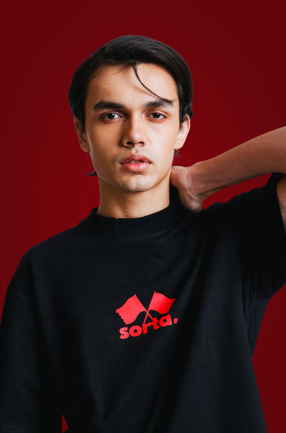 red flag. - korean oversized tshirt | sorta at Broadway
