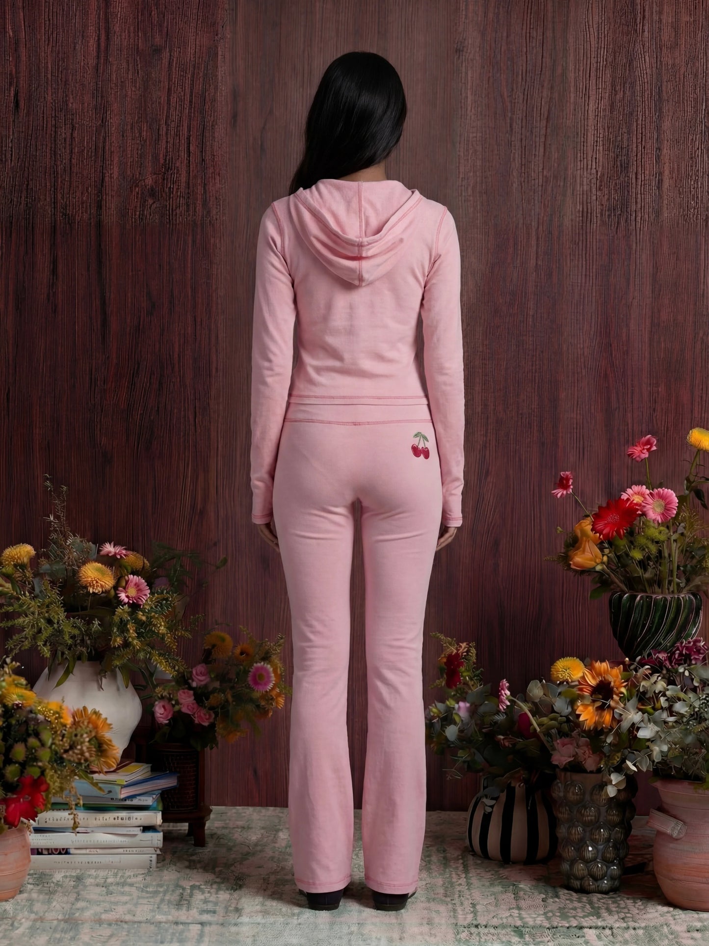 Cherry Bloom Jacket & Low-Rise Trackpant 🍒