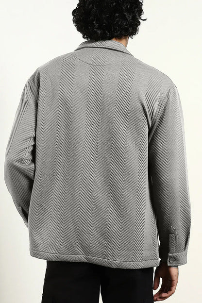 Relaxed Fit Textured Overshirt