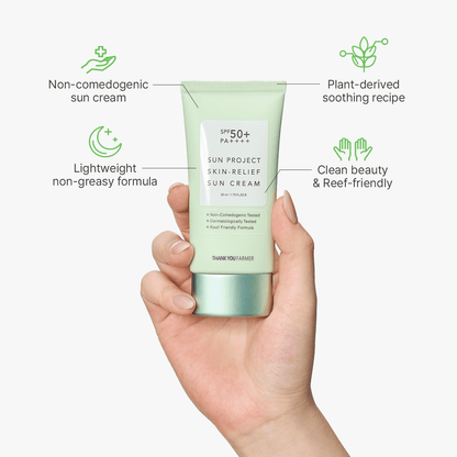 Thank You Farmer Sun Project Skin Relief Sun Cream SPF50+ PA++++ | Thank You Farmer at Broadway
