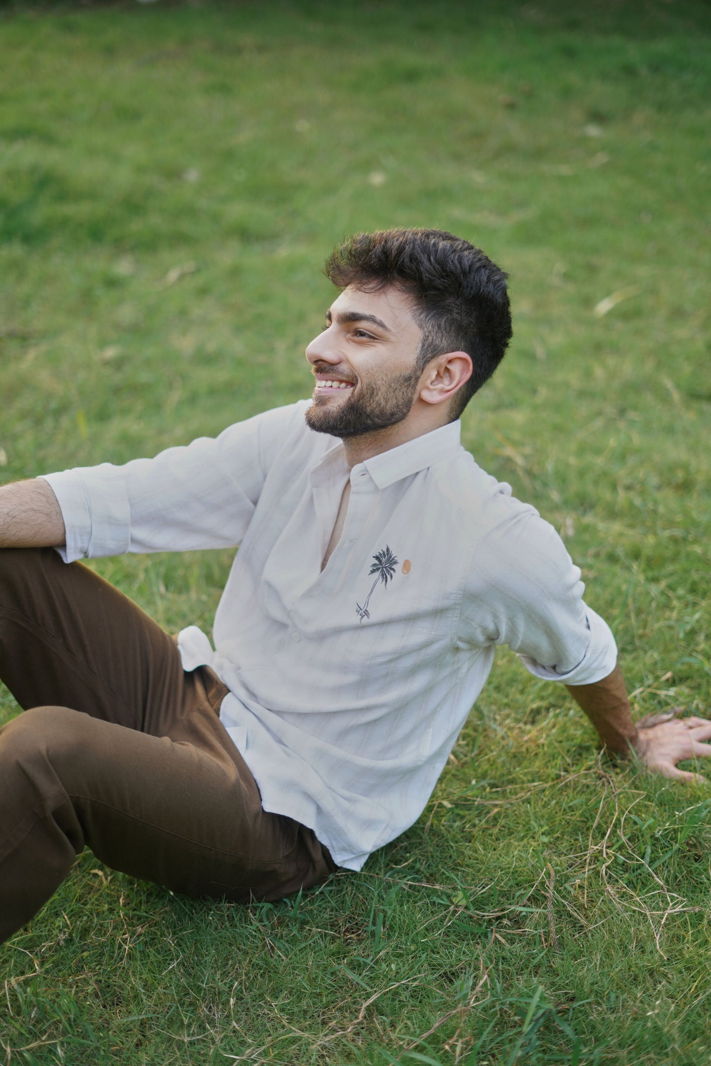 Sunny Side Up Embroidery Stripes Shirt