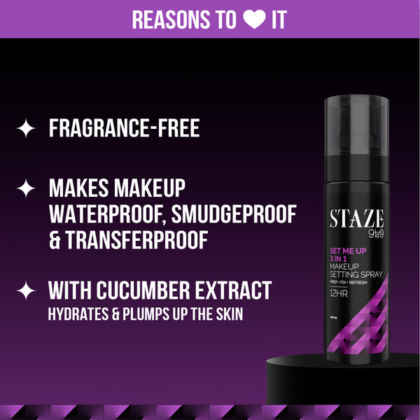 Staze Set Me Up 3 In 1 Makeup Setting Spray | Staze at Broadway