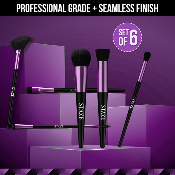 Staze Studio Finish Set of 6 Makeup Brushes | Staze at Broadway
