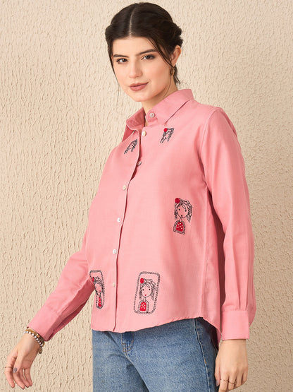 Doll Embroidered Linen Shirt