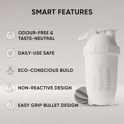 Wellbeing Nutrition Bullet Shaker ( White )