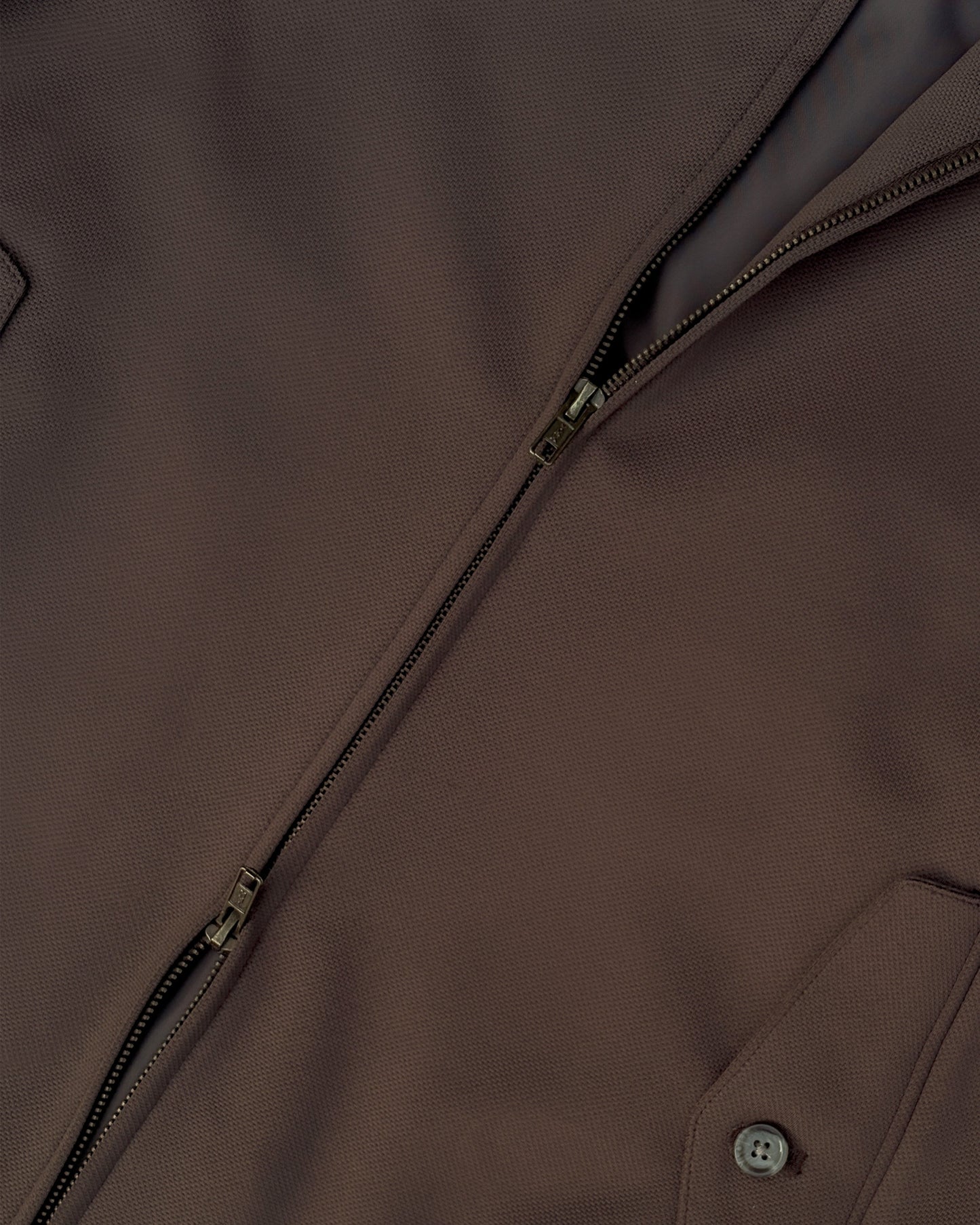 Bare Brown Slim Fit Knit Bomber Jacket - Brown