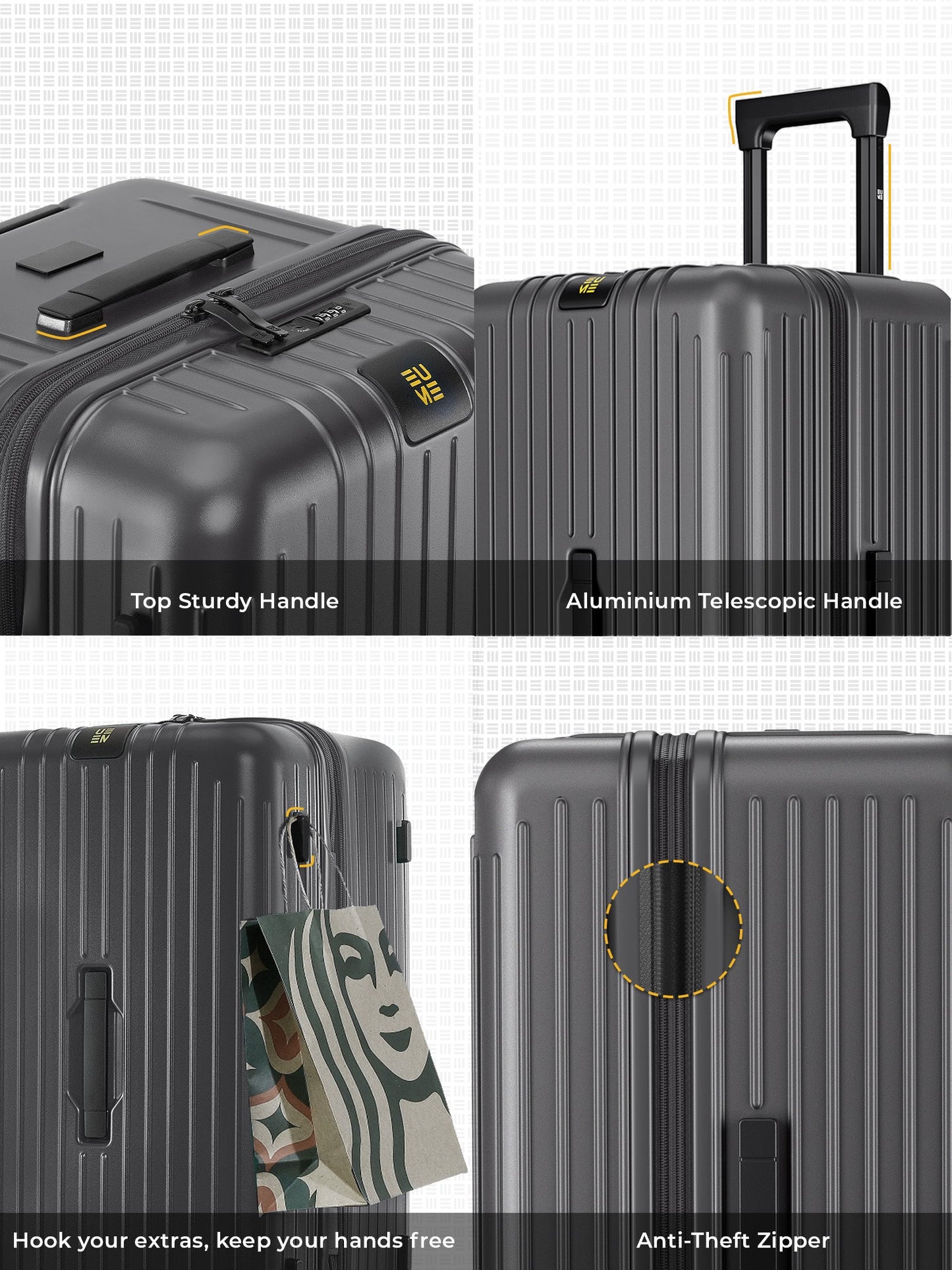 Trunk Check-In Plus- Volcanic Grey