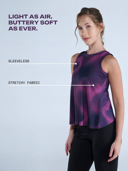 Purple fluid overlap tank