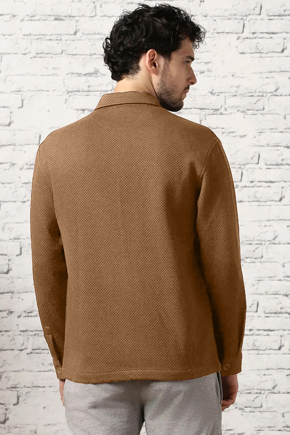 Relaxed Fit Textured Overshirt
