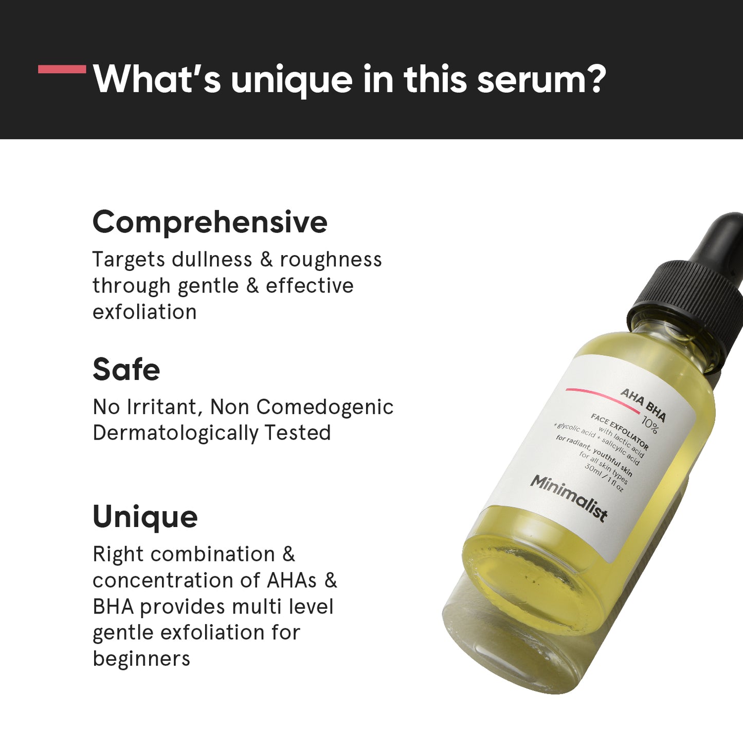 Minimalist AHA BHA 10% Face Exfoliator 30ml