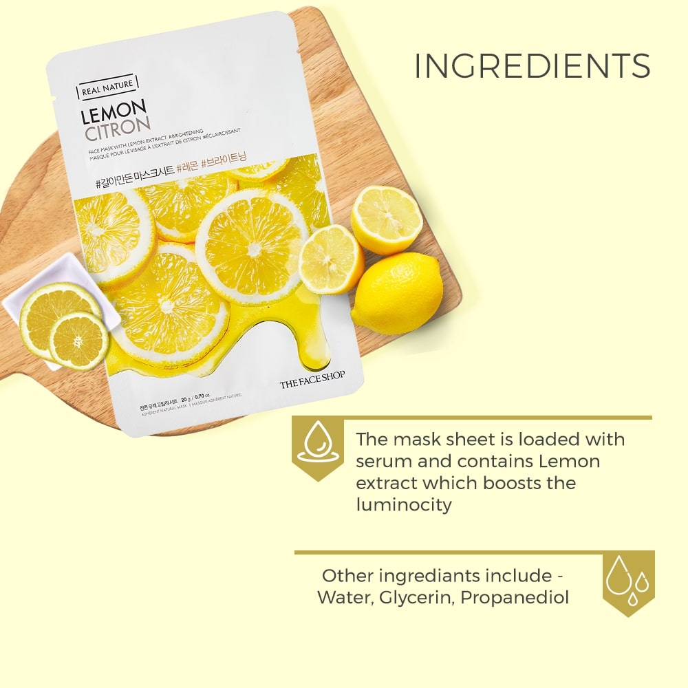 Real Nature Lemon Face Mask 20g
