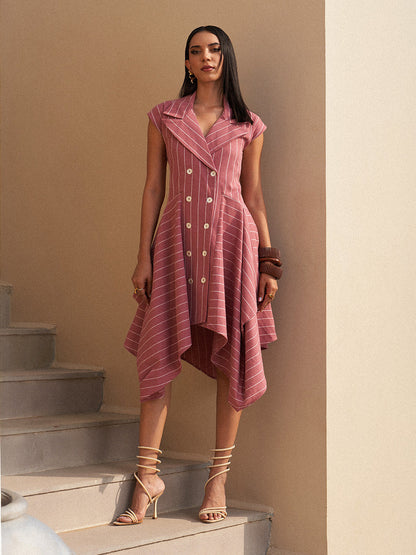 Sandstone Stripe Midi Dress
