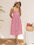 Sienna Floral Corset Midi Dress
