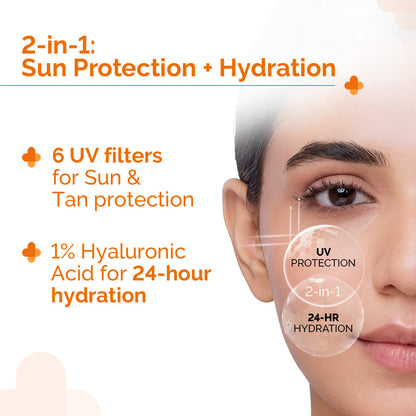 1% Hyaluronic Sunscreen Aqua Gel with SPF 50 & PA++++ - 30g