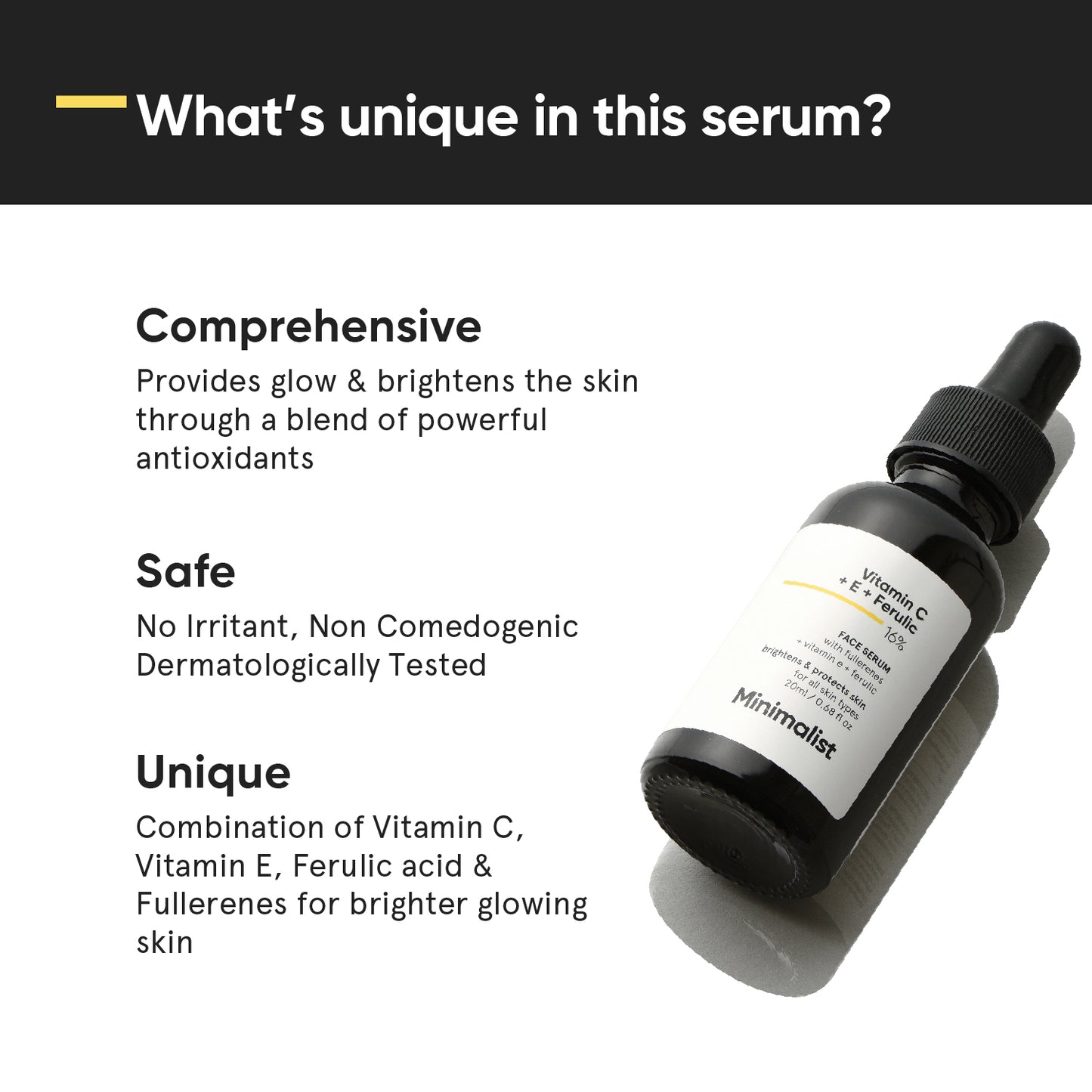Minimalist Vitamin C + E + Ferulic 16% Face Serum 20ml