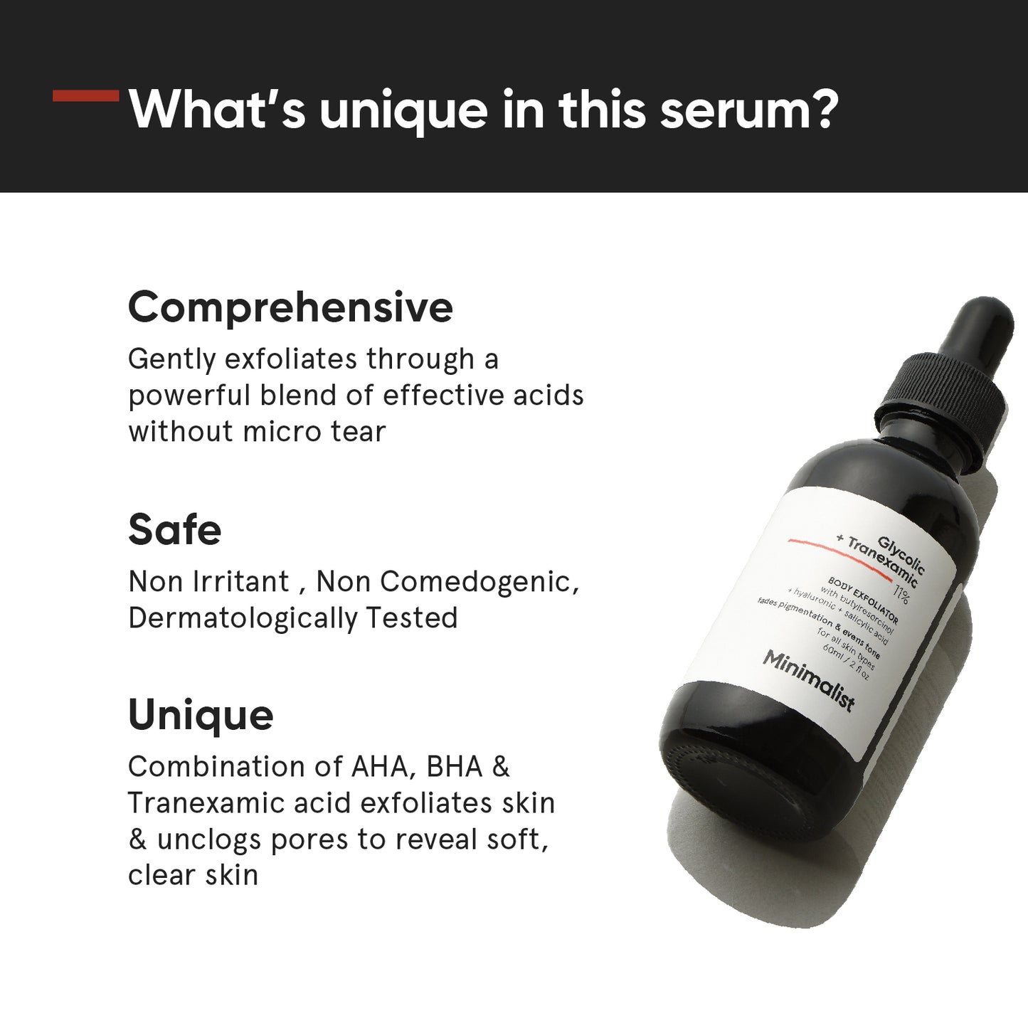 Minimalist Glycolic + Tranexamic 11% Body Exfoliator 60ml