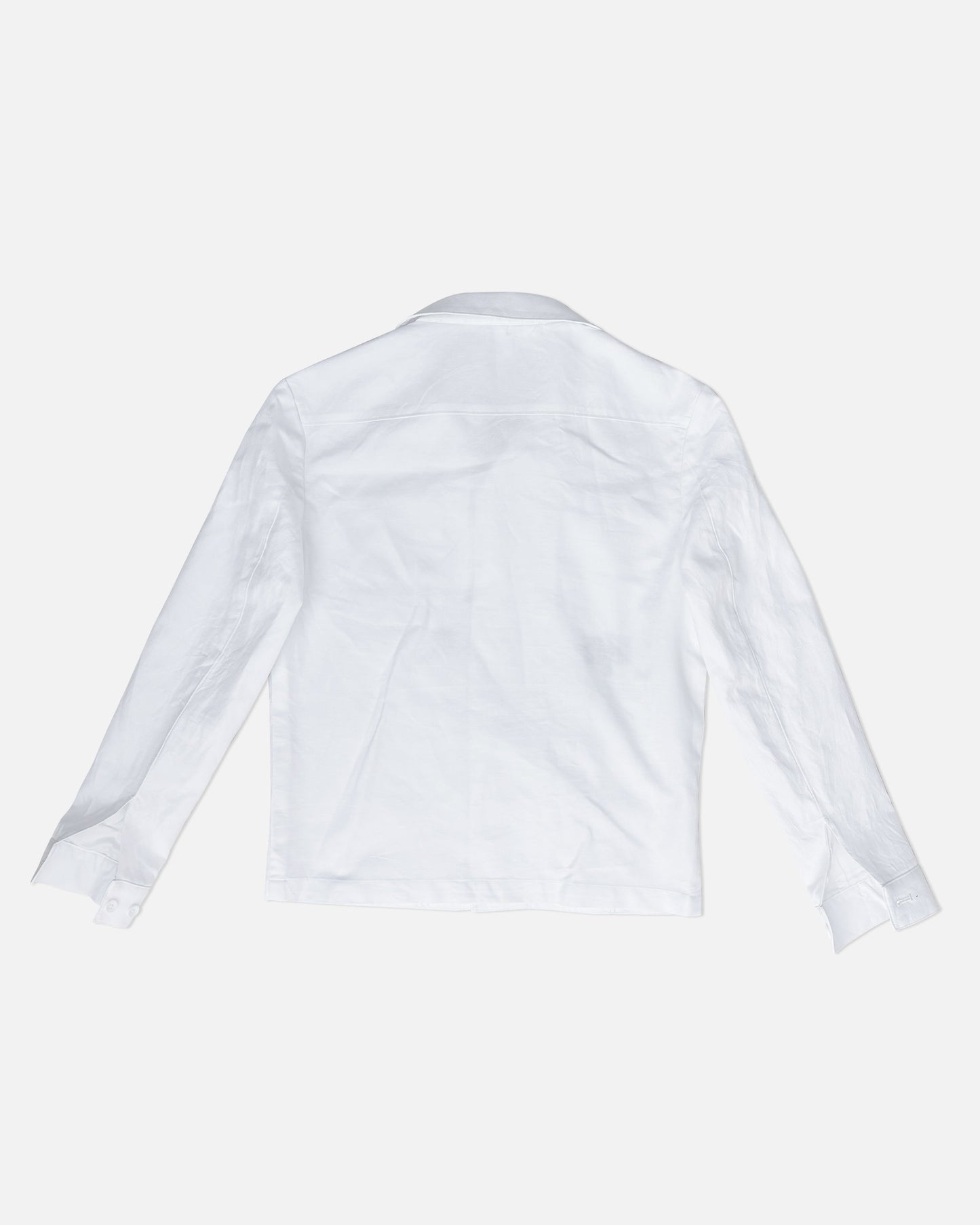 Bare Brown Linen Shacket - White