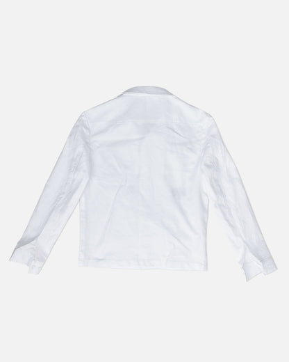 Bare Brown Linen Shacket - White