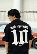 Black-Ten Oversized Polo T-Shirt