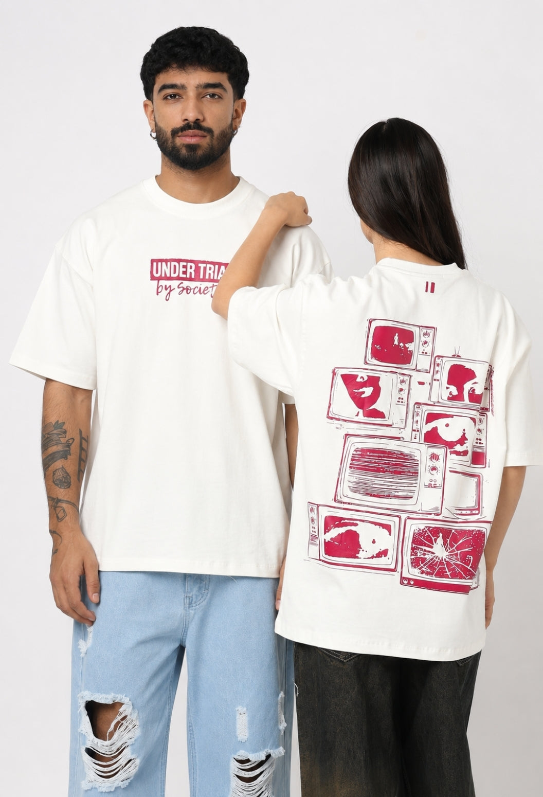 Under Trial By Society White T-Shirt