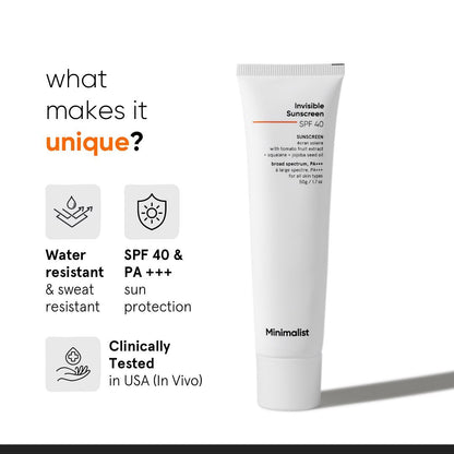 Minimalist Invisible Sunscreen SPF 40