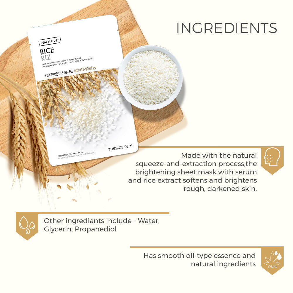 Real Nature Rice Face Mask 20g