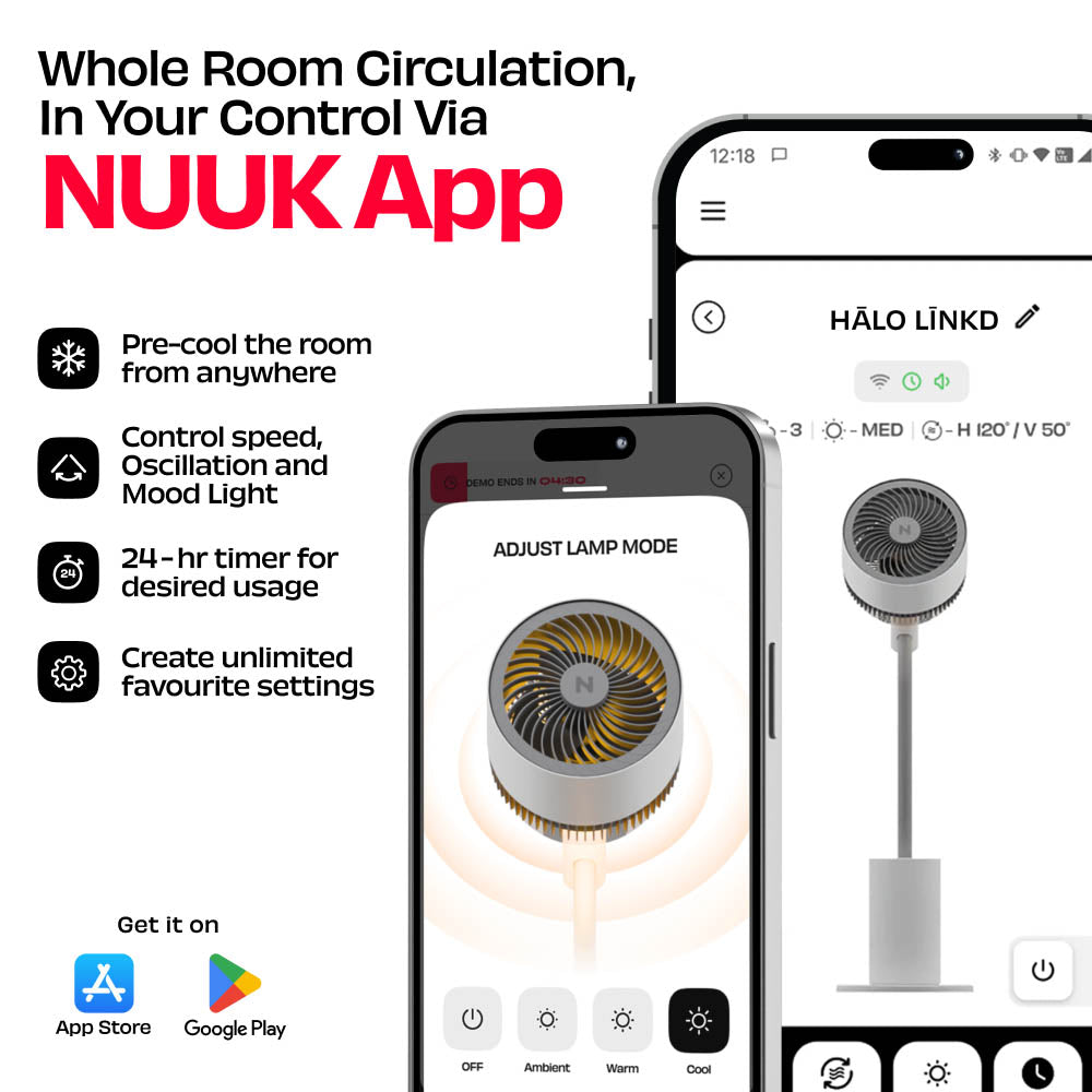 India's Most Silent Smart 3D Air Circulation Fan with NUUK App | HALO [v2 LNKD]
