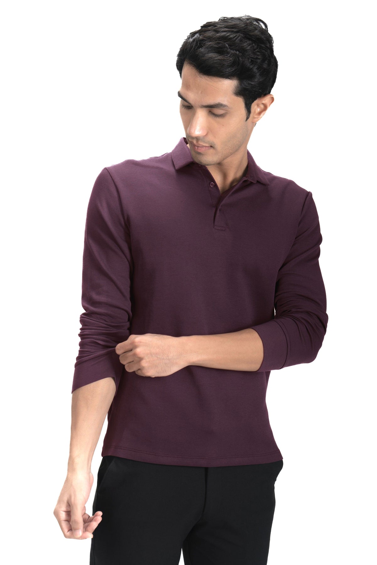 Legacy Polo Sweater - Rich Wine