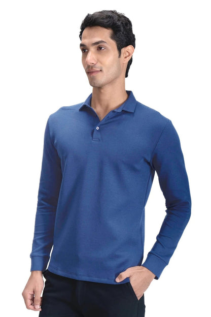 Legacy Polo Sweater - Blue Horizon