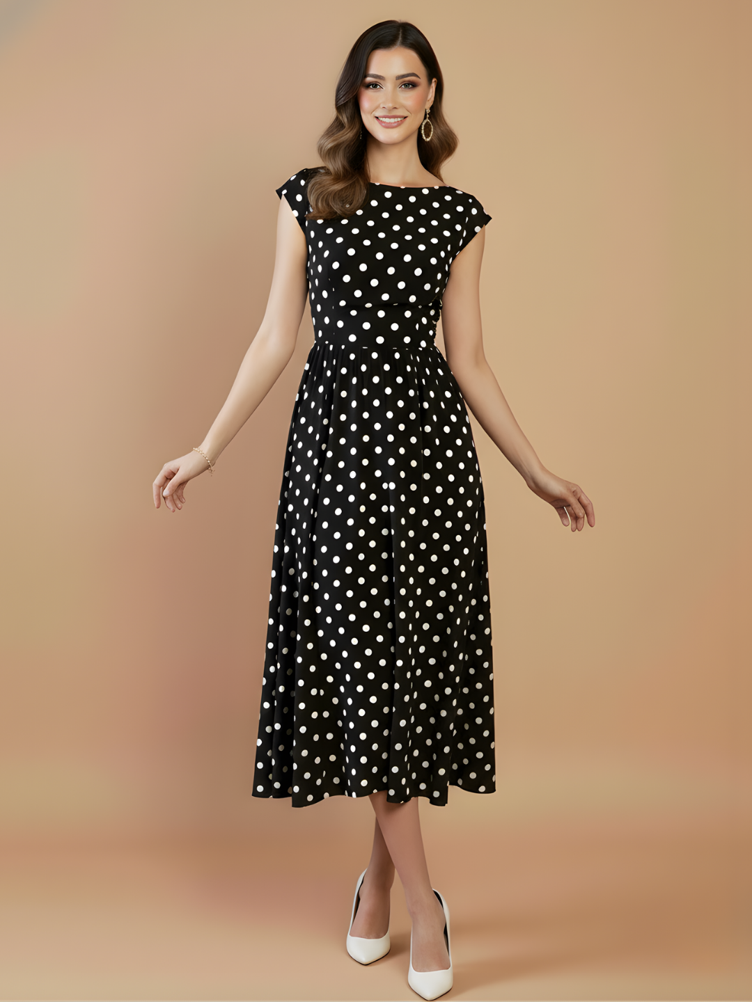 Stretchable Backless Midi Dress