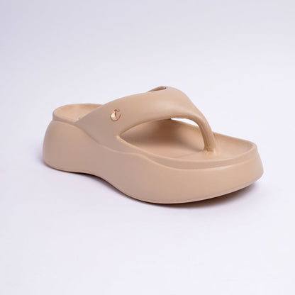 Biscuit Beige Thong Slides | CAI at Broadway