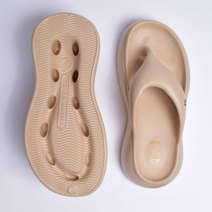 Biscuit Beige Thong Slides | CAI at Broadway
