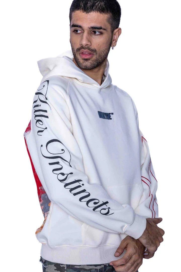 NO GUTS NO GLORY HAND PAINTED HOODIE | VALKYRE at Broadway