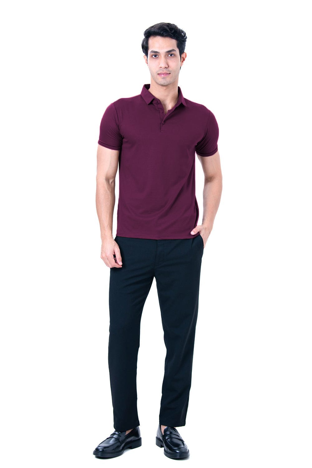 Cardinal Polo Twill- Divine Maroon