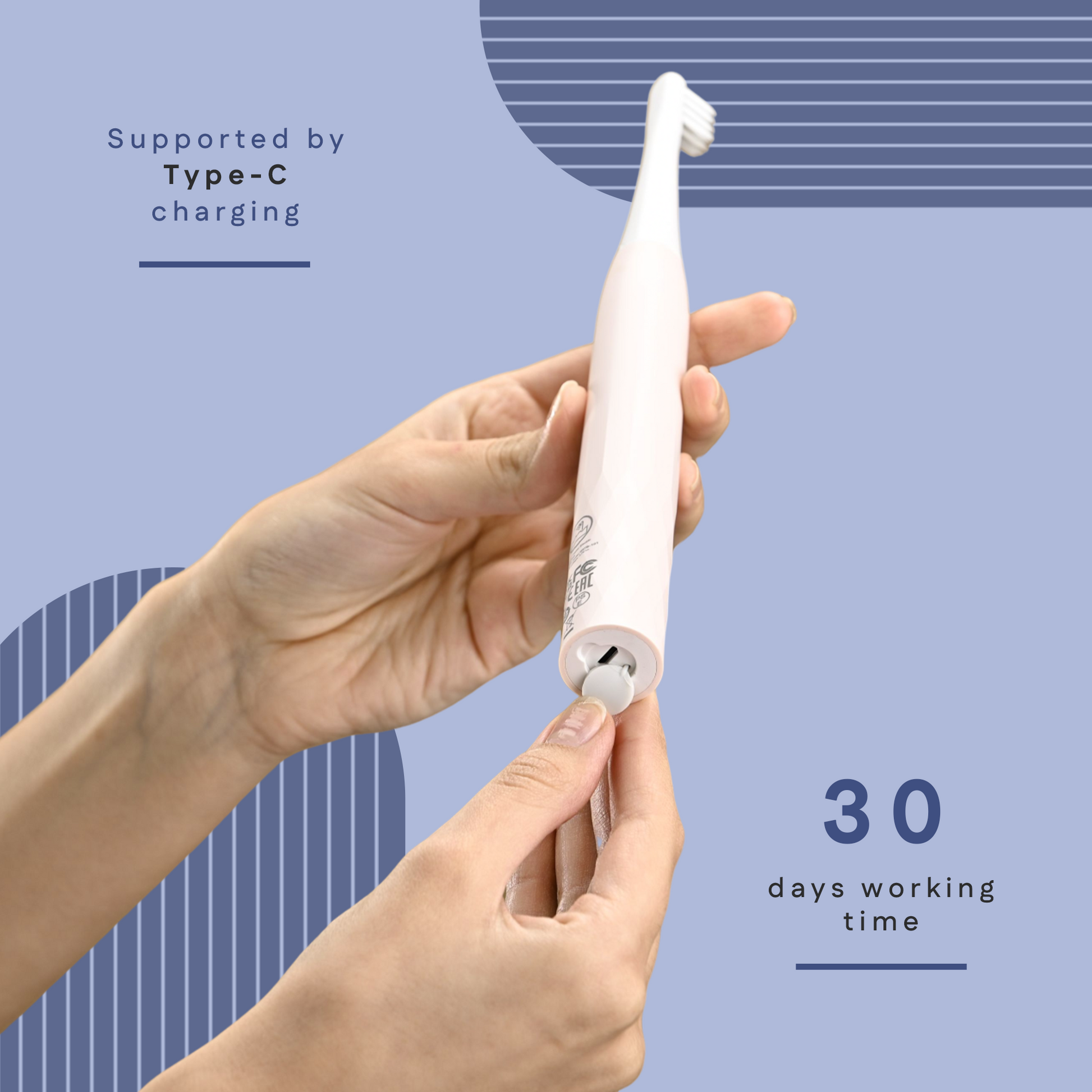 Recharagble Toothbrush - Pink | Winston at Broadway