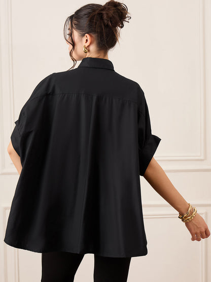 Antifit Embellished Pure Cotton Shirt