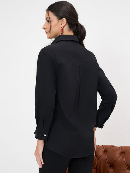 Side Tie-Up Cotton Shirt