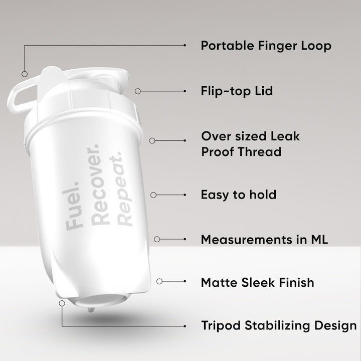 Wellbeing Nutrition Bullet Shaker ( White )