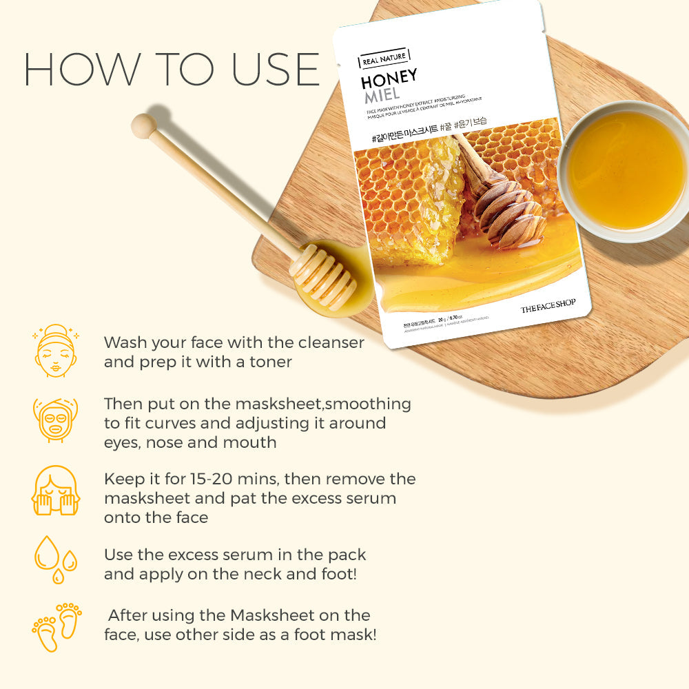 Real Nature Honey Face Mask 20g
