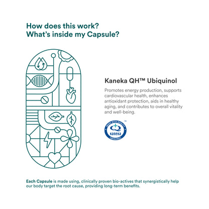 Origins Nutra Ubiquinol (100mg) | Boost Energy, Supports Heart & Healthy Ageing, Enhance Antioxidant Protection | Ubiquinol | GMP Certified | For Men & Women | 28 Soft Gels