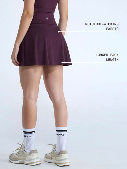 Wine Hourglass swirl skorts