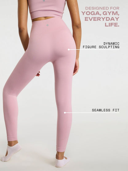 Pink Sky-Rise Leggings