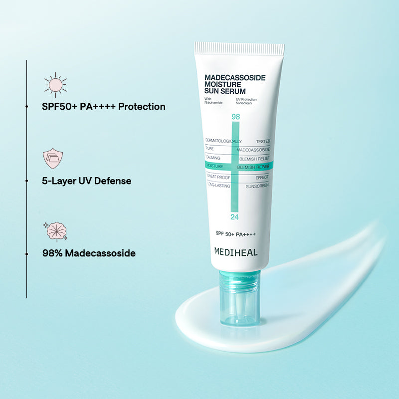 MEDIHEAL Madecassoside Moisture Sun Serum Blemish Repair SPF50+ PA++++