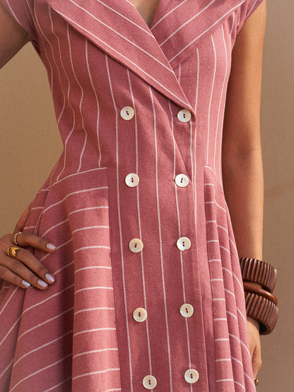 Sandstone Stripe Midi Dress